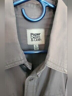Paper Denim & Cloth Light Gray Button-Up Shirt